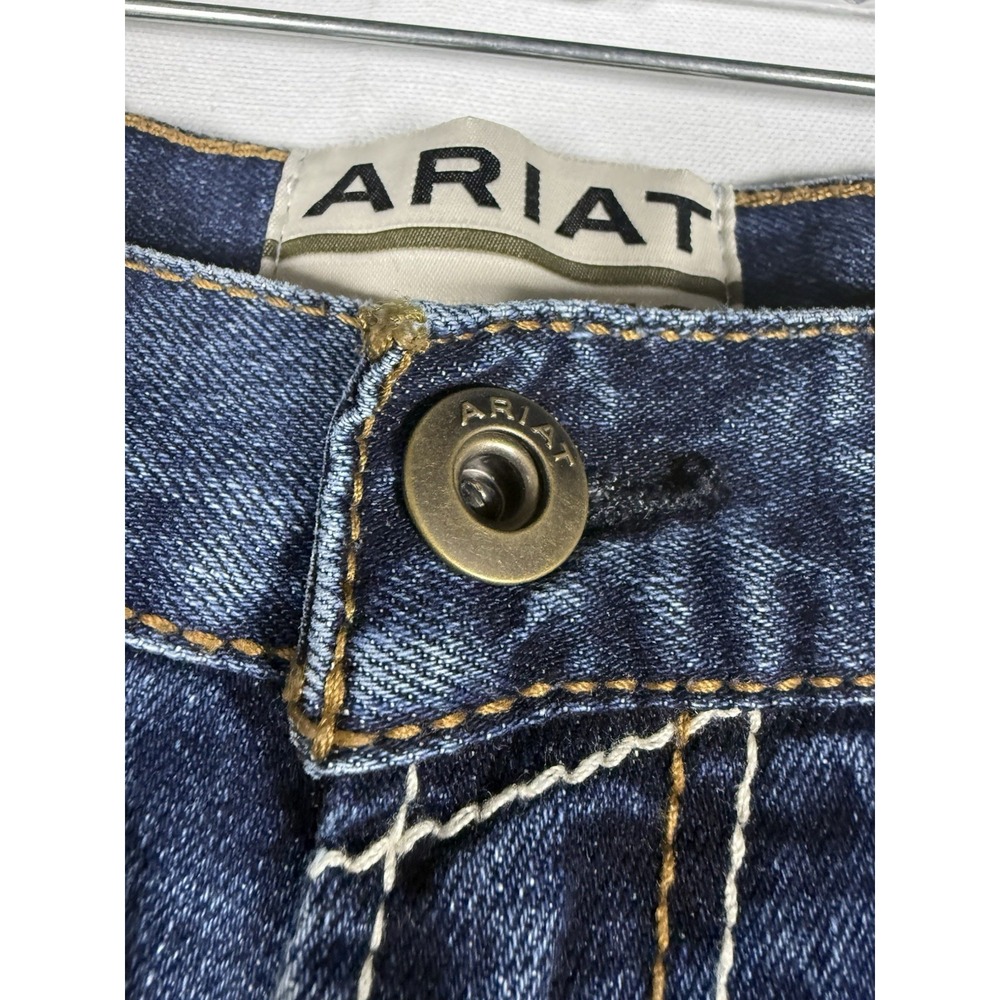NWT Ariat M5 Denim Jeans Men's 32x38 Blue Straight Fix Straight Leg Stretch - Picture 3 of 8